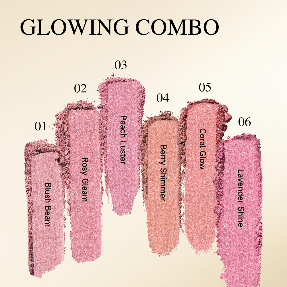 PHOFAY Luminous Blush dry-wet option demonstrates versatile use for day and night looks.