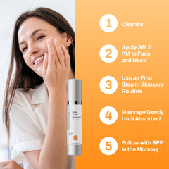 Photozyme DNA Youth Recovery Serum on fingertips, illustrating a smooth, lightweight finish.