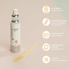 Photozyme GFS Plus anti-aging peptide complex highlighting skin renewal.