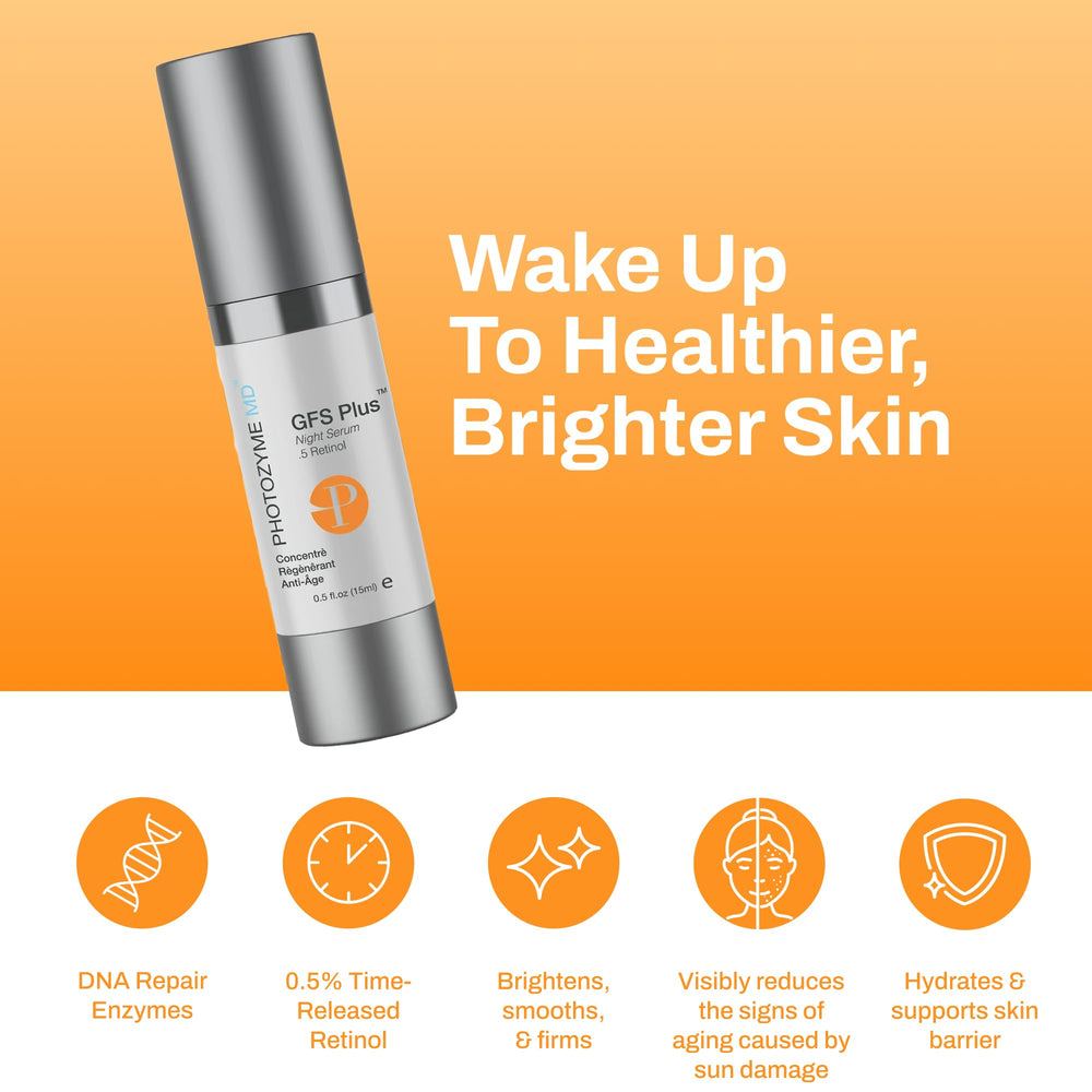 Photozyme GFS Plus Night Serum dropper for precise nightly application.