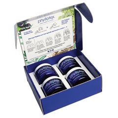 Phyllotex hair growth vitamins bottle promotes fuller-looking hair.