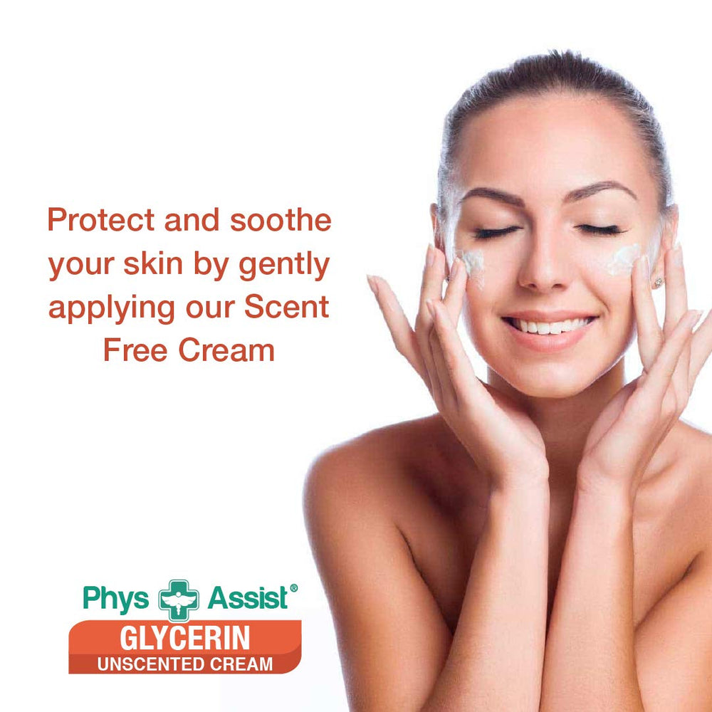 PhysAssist glycerin cream close-up highlighting jojoba and almond oils