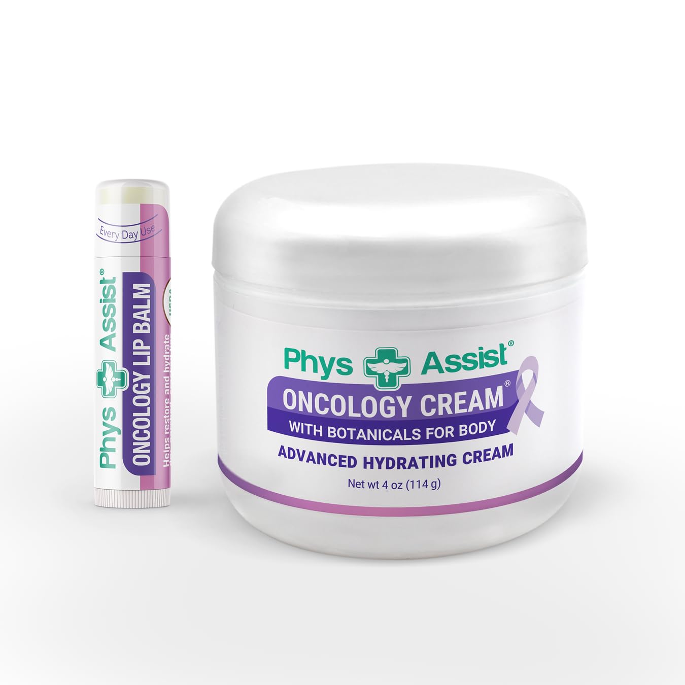 PhysAssist Oncology Cream bottle 4 oz demonstrates a hydrating, non-greasy formula for dry skin.