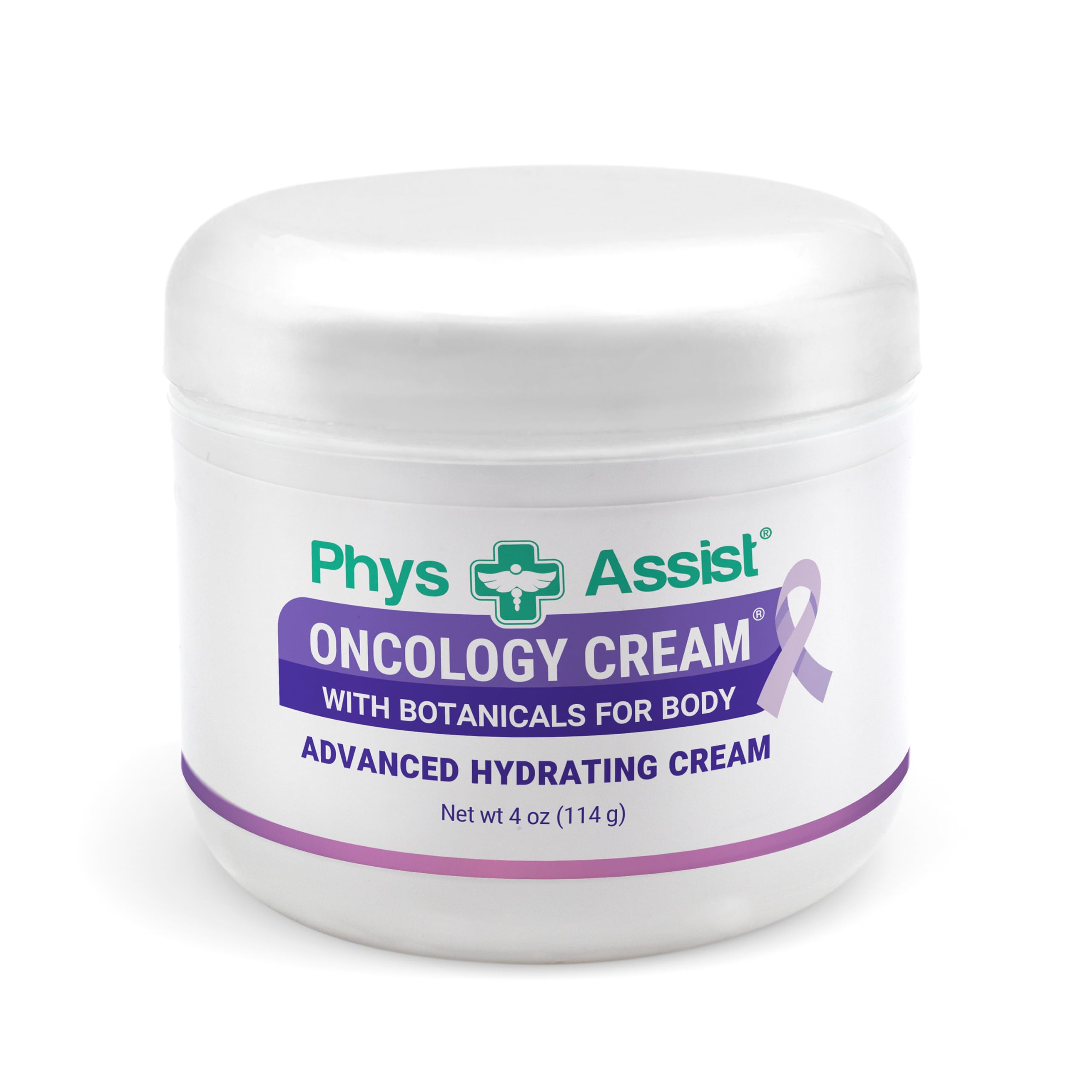 PhysAssist Oncology Cream texture closeup highlights non-greasy, quick-absorbing moisture