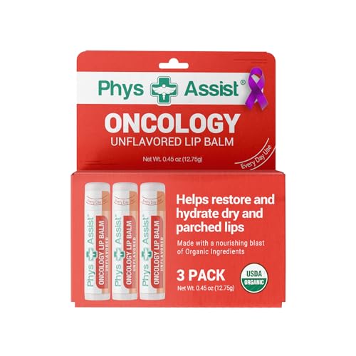 PhysAssist unscented lip balm application on dry lips during treatment