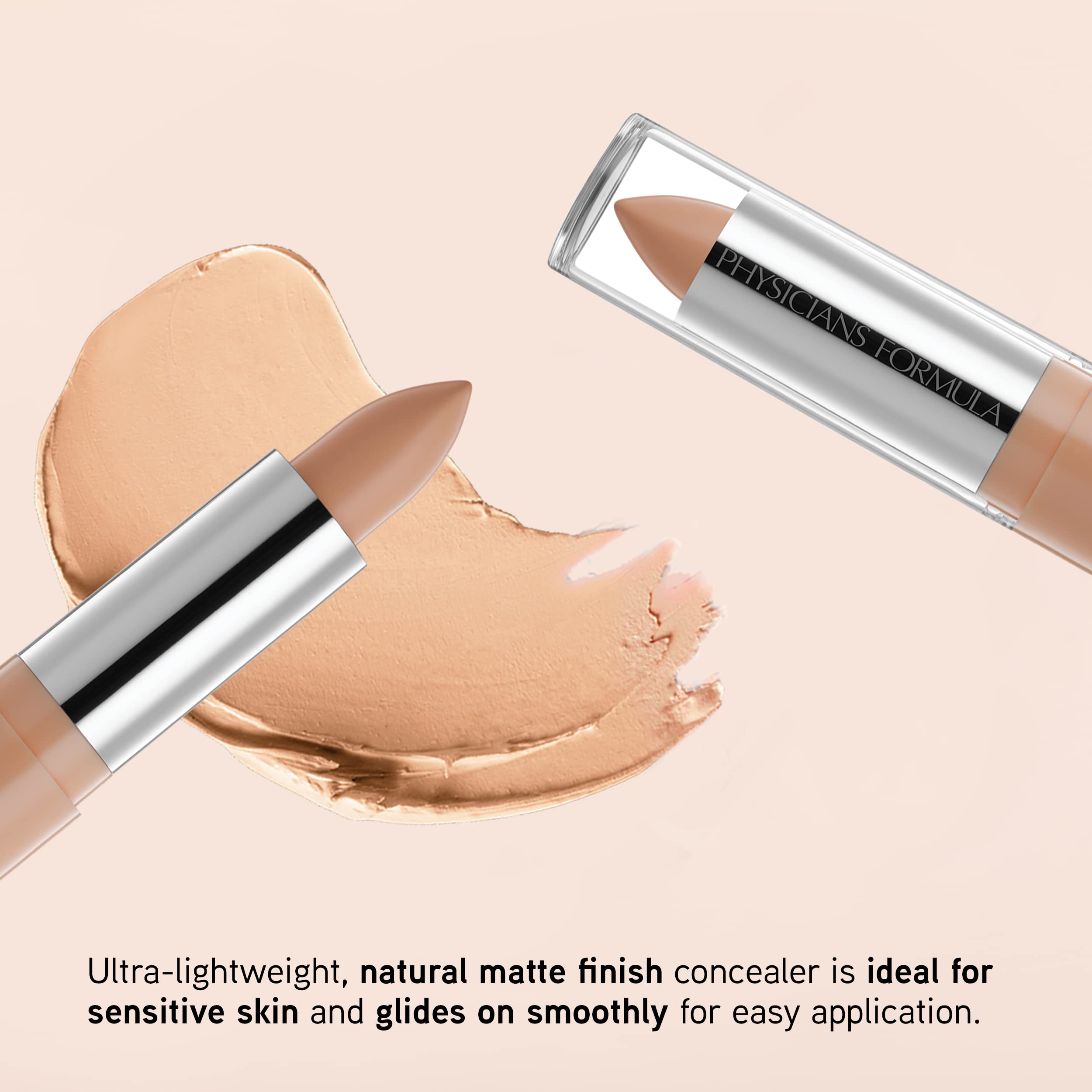 Concealer covering age spots and pigment loss with Physicians Formula.