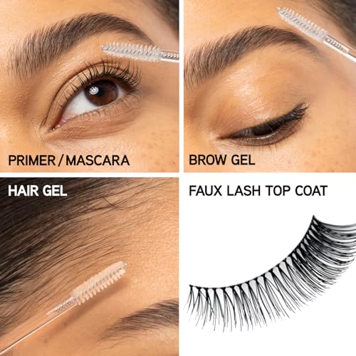 Physicians Formula Diamond Mascara brush demonstrates precise lash and brow grooming.
