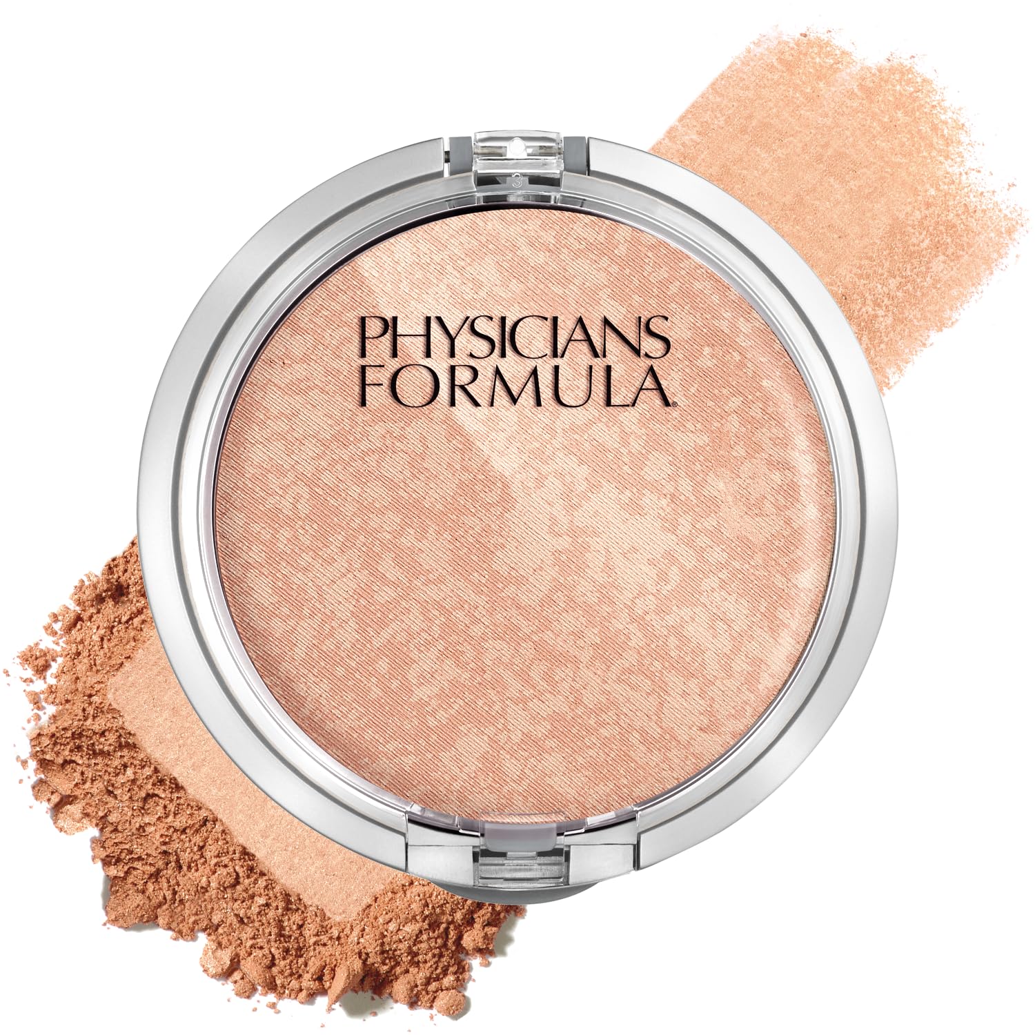 Physicians Formula Mineral Wear powder compact with mirror for on-the-go touch-ups and a natural satin finish.