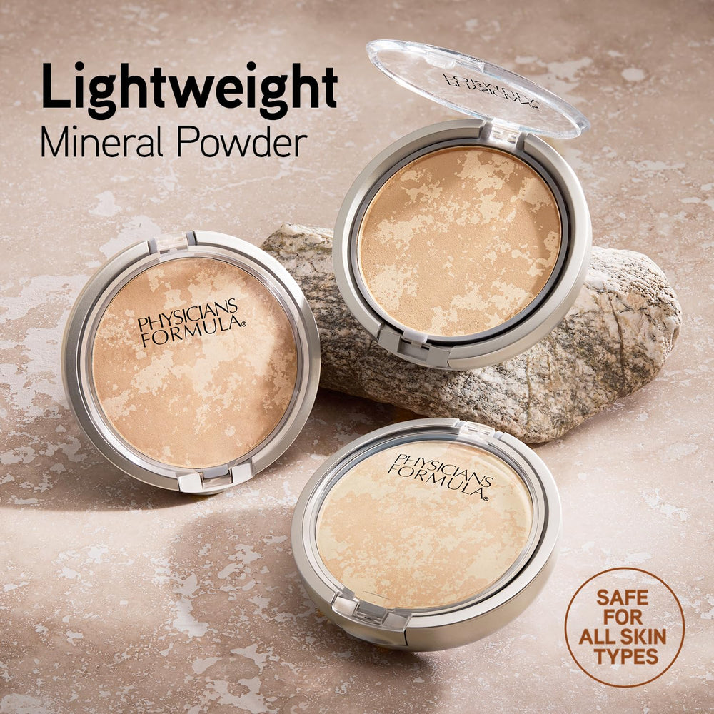 Close-up of Mineral Wear texture showing silky, buildable coverage for sensitive skin.