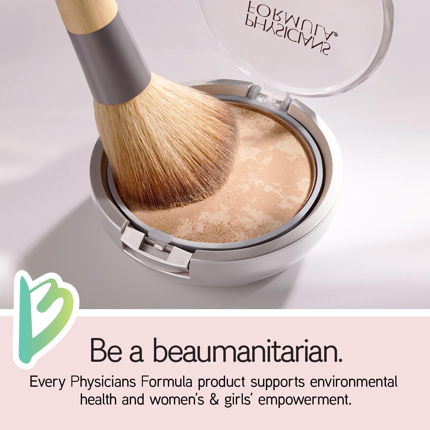 Diverse skin tone swatches for Mineral Wear universal shade compatibility.