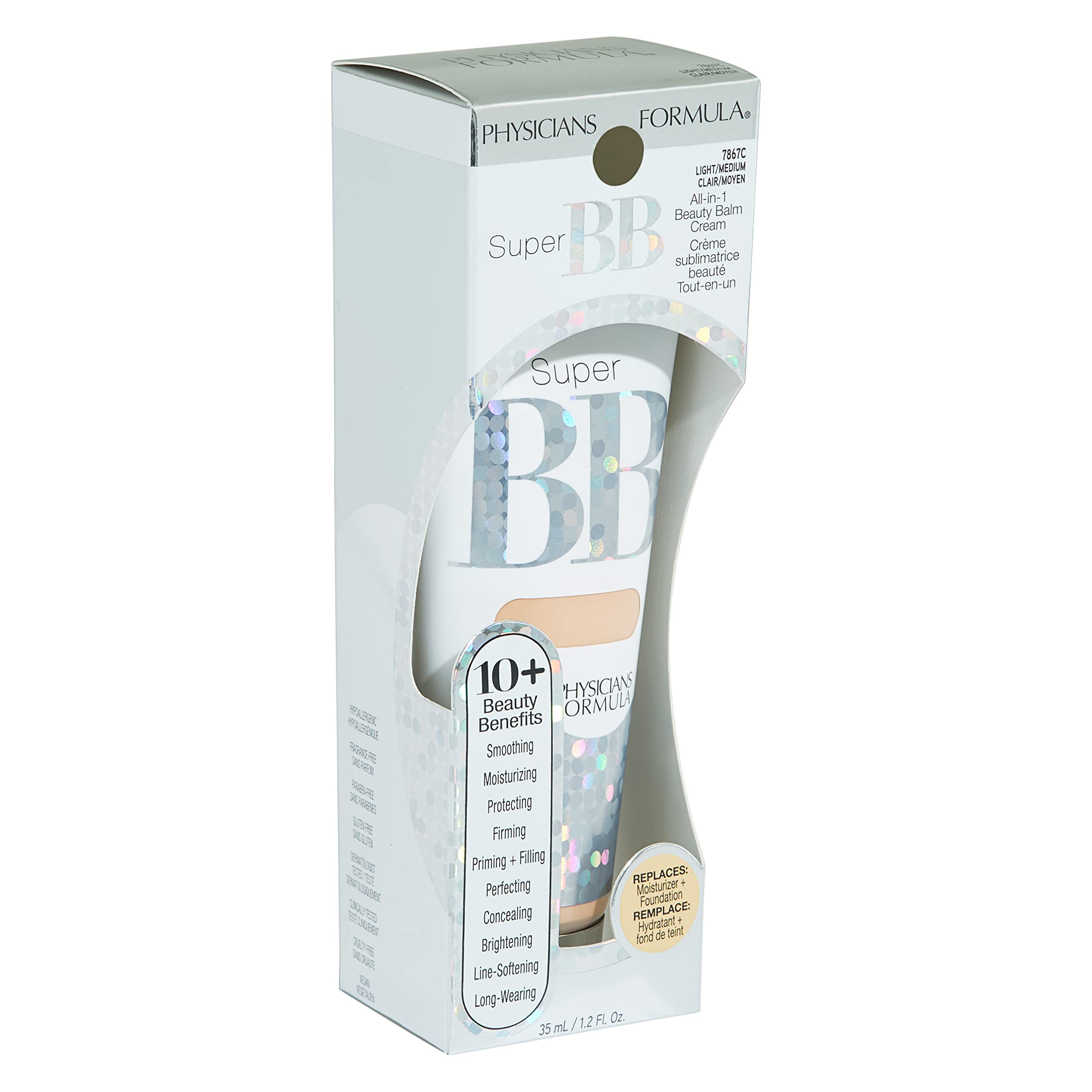 Texture close-up revealing silky finish of Physicians Formula Super BB Cream.