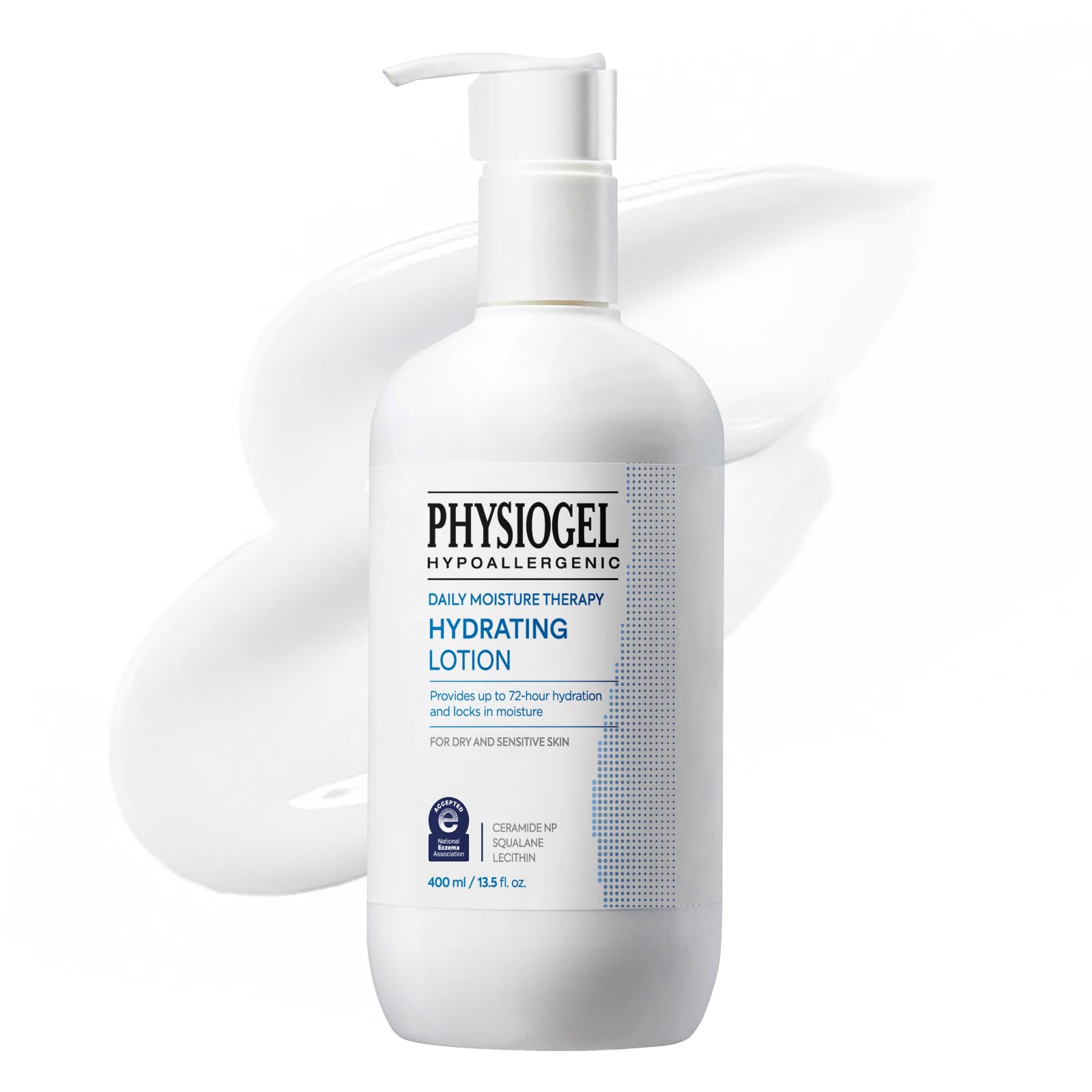 Physiogel DMT lotion delivers 72-hour hydration and barrier support for dry skin.