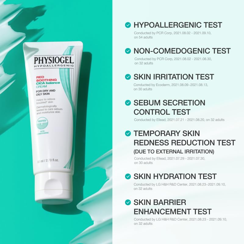 Applying Physiogel Moisturizer Cream on the face for smooth, gentle hydration.