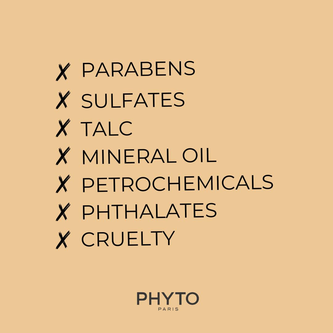 PHYTO 7 closeup reveals smooth, shiny hair finish after use