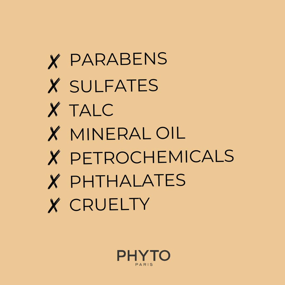 PHYTO 7 closeup reveals smooth, shiny hair finish after use
