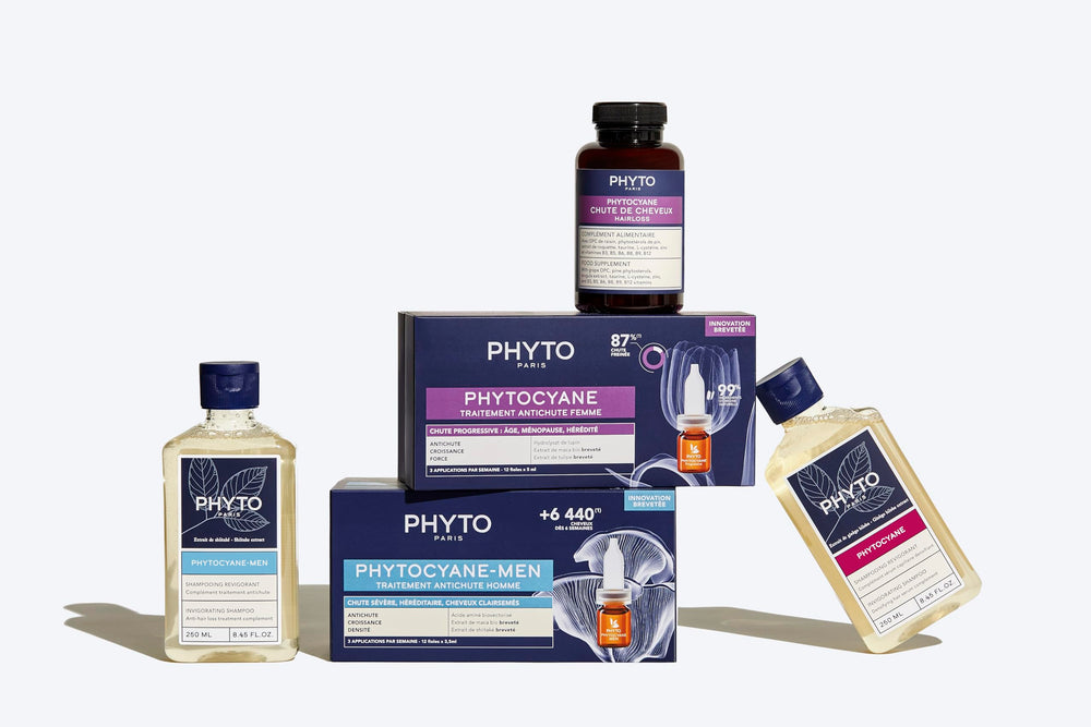 PHYTOCYANE bottle side view showcases compact packaging for on-the-go nutrition.