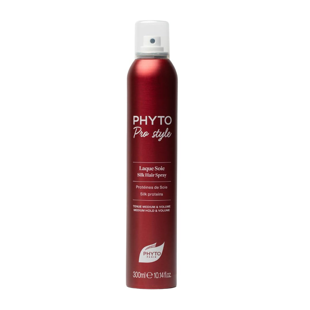 PHYTO PRO STYLE Laque Soie bottle pump for quick, brushable hold for seamless styling.