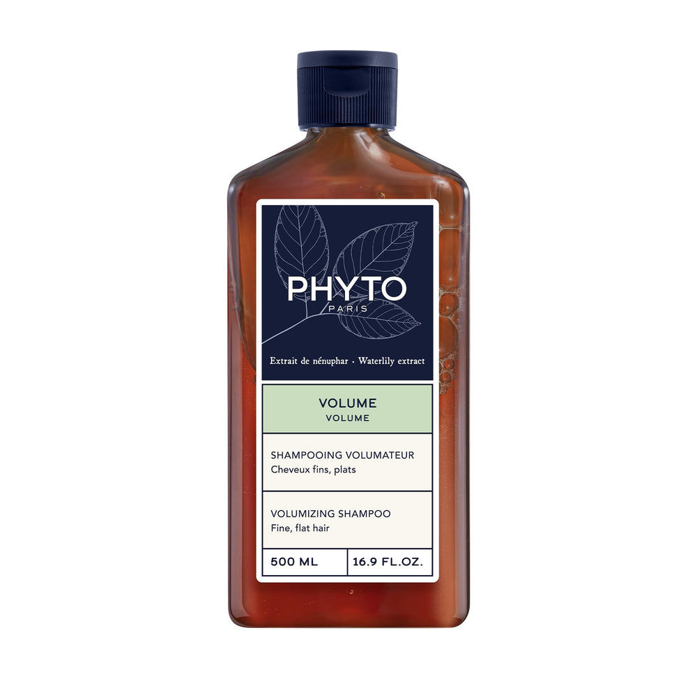 PHYTO Volume shampoo bottle front view highlighting lightweight formula for fine hair and added volume