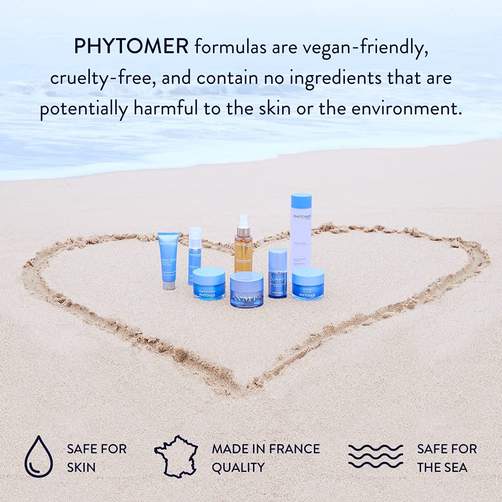 Phytomer Expertise Age Contour Eye Cream jar displayed on a skincare setup.