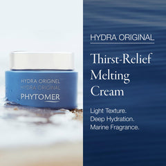 Phytomer Hydra Original texture swatch demonstrates quick-absorbing moisture for daily use