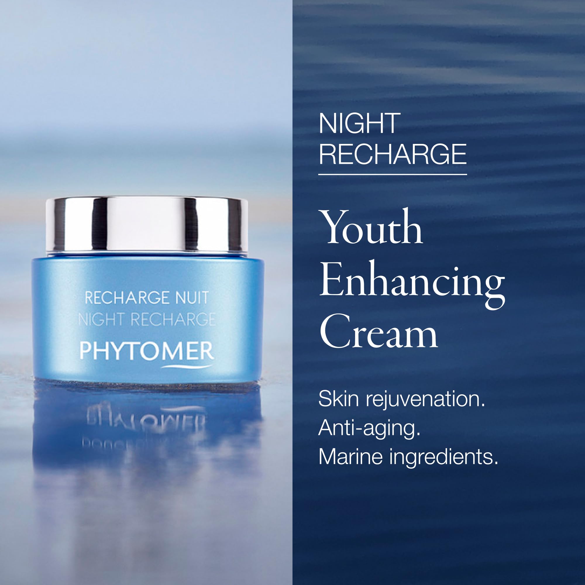 PHYTOMER Night Recharge cocoon texture indicating soothing protection