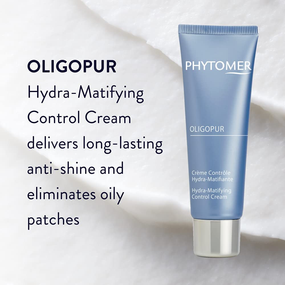 Phytomer Oligopur Hydra-Matifying Cream on clean skin ready for makeup base.