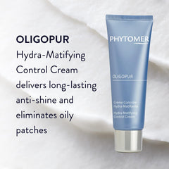 Phytomer Oligopur Hydra-Matifying Cream on clean skin ready for makeup base.