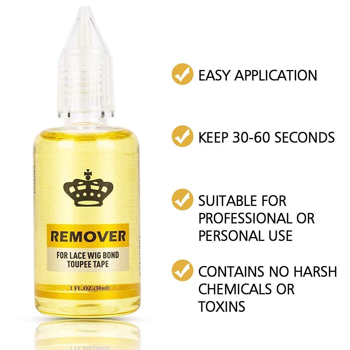 Piaou tape-in remover spray demonstrates easy application on extension tabs for gentle release.