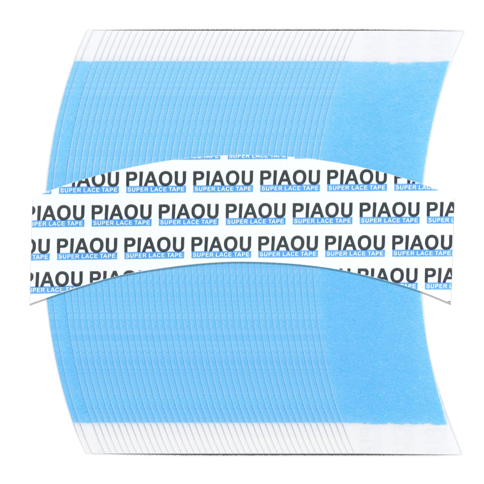 piaou wig tape 58pcs blue C-shape strip for secure lace wig adhesion