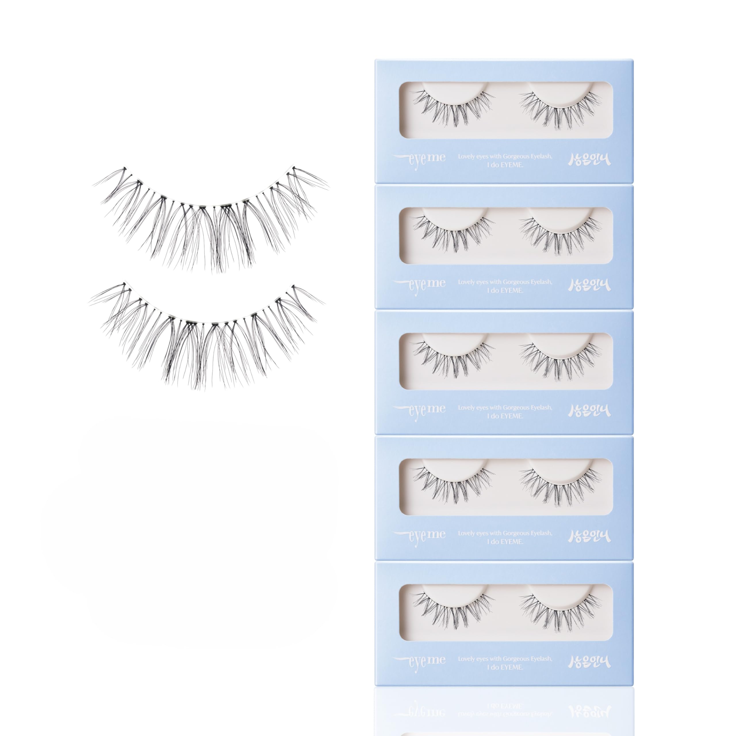 Piccasso EYEME NO.12 center-dense cat eye lashes for daily natural lift.