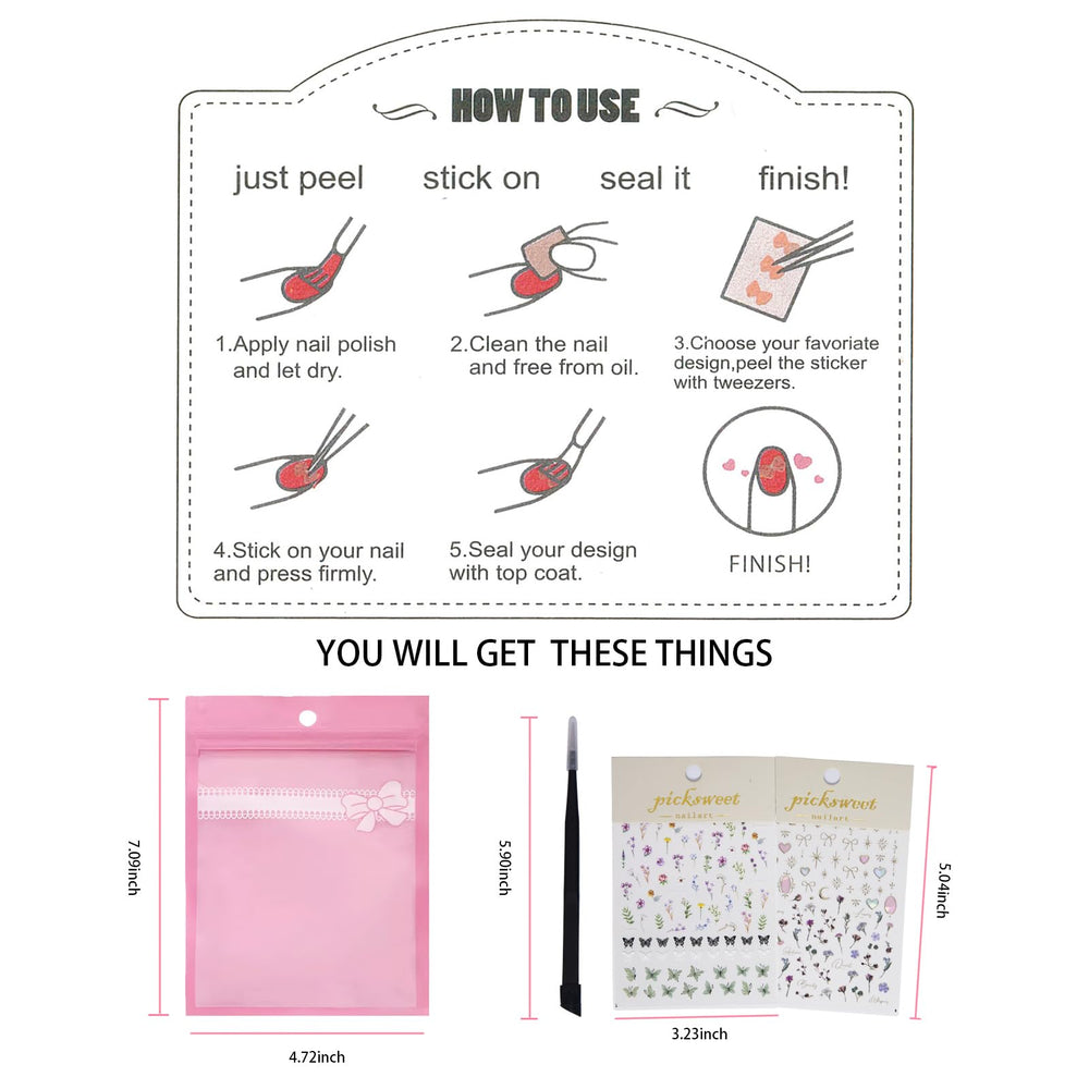 Five styles in one kit for versatile nail art.