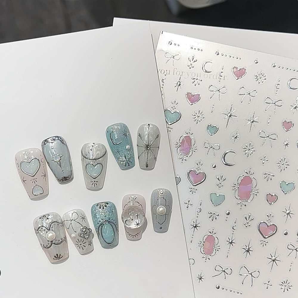 Secure-fit nail stickers reduce lifting for longer wear.