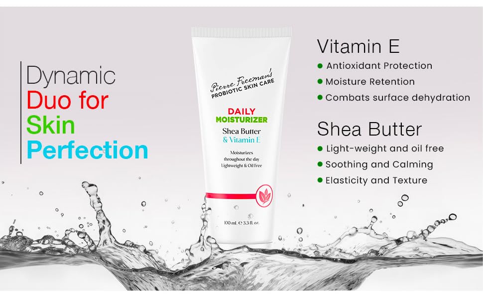 Pierre Freeman's Probiotic Skin Care Daily Moisturizer with shea butter demonstrates soothing, rich cream