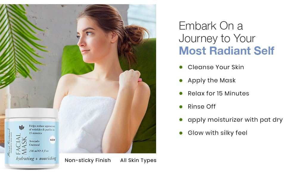 Mask dries to a non-sticky finish for comfortable use