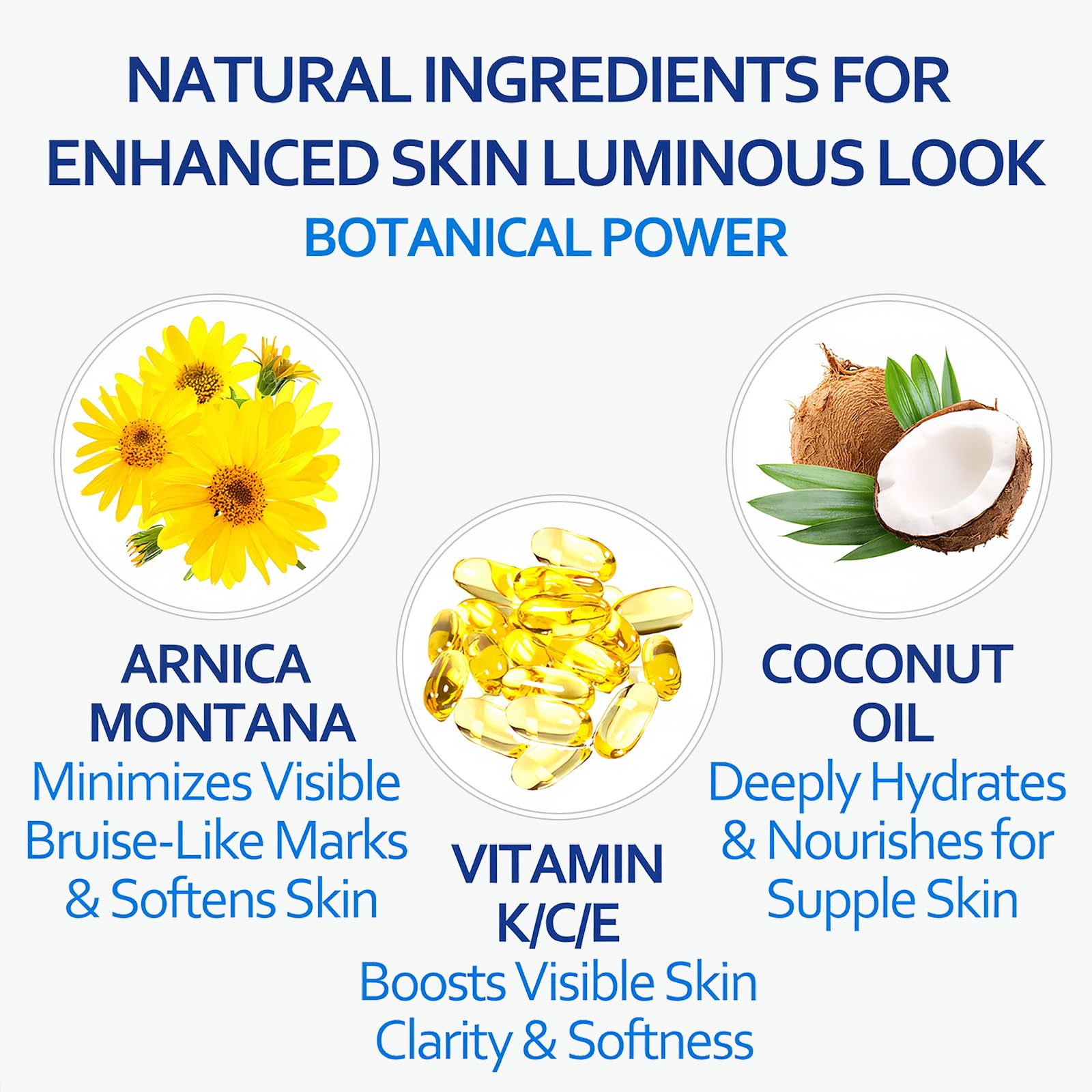 PIFLAT Arnica Bruise Cream ingredients highlight vitamins for skin support
