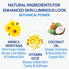 PIFLAT Arnica Bruise Cream ingredients highlight vitamins for skin support