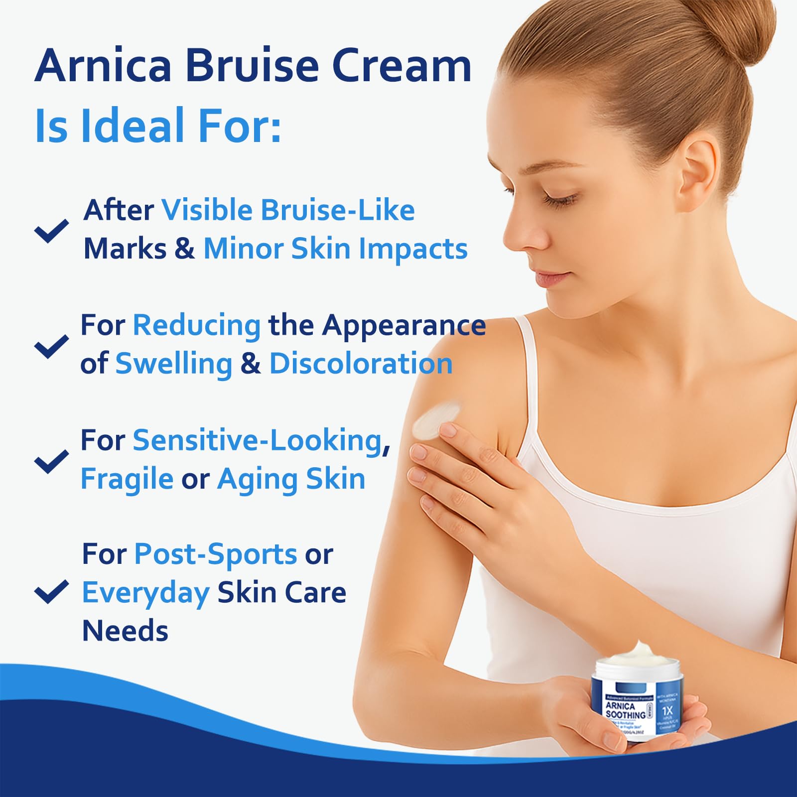 PIFLAT Arnica Bruise Cream label detail, safe formula