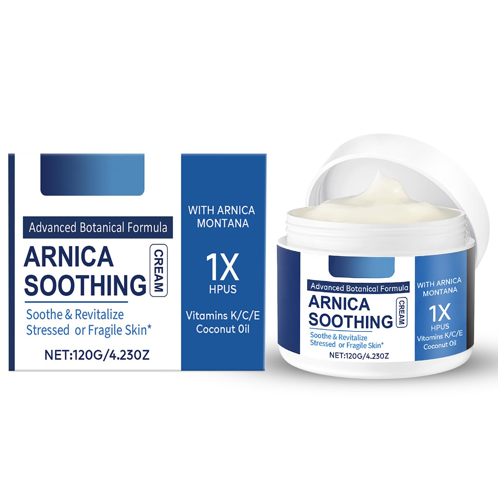 PIFLAT Arnica Bruise Cream jar packshot with brand label, for bruises