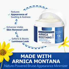 PIFLAT Arnica Bruise Cream texture closeup shows silky, fast absorbing cream