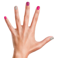 Piggy Paint Glamour Girl glitter polish with durable shine.