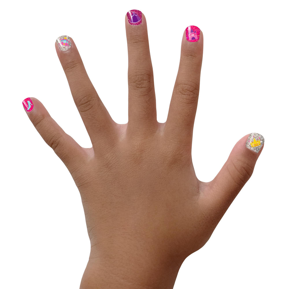 Piggy Paint Glitterbug glitter polish shows kid-friendly shimmer.