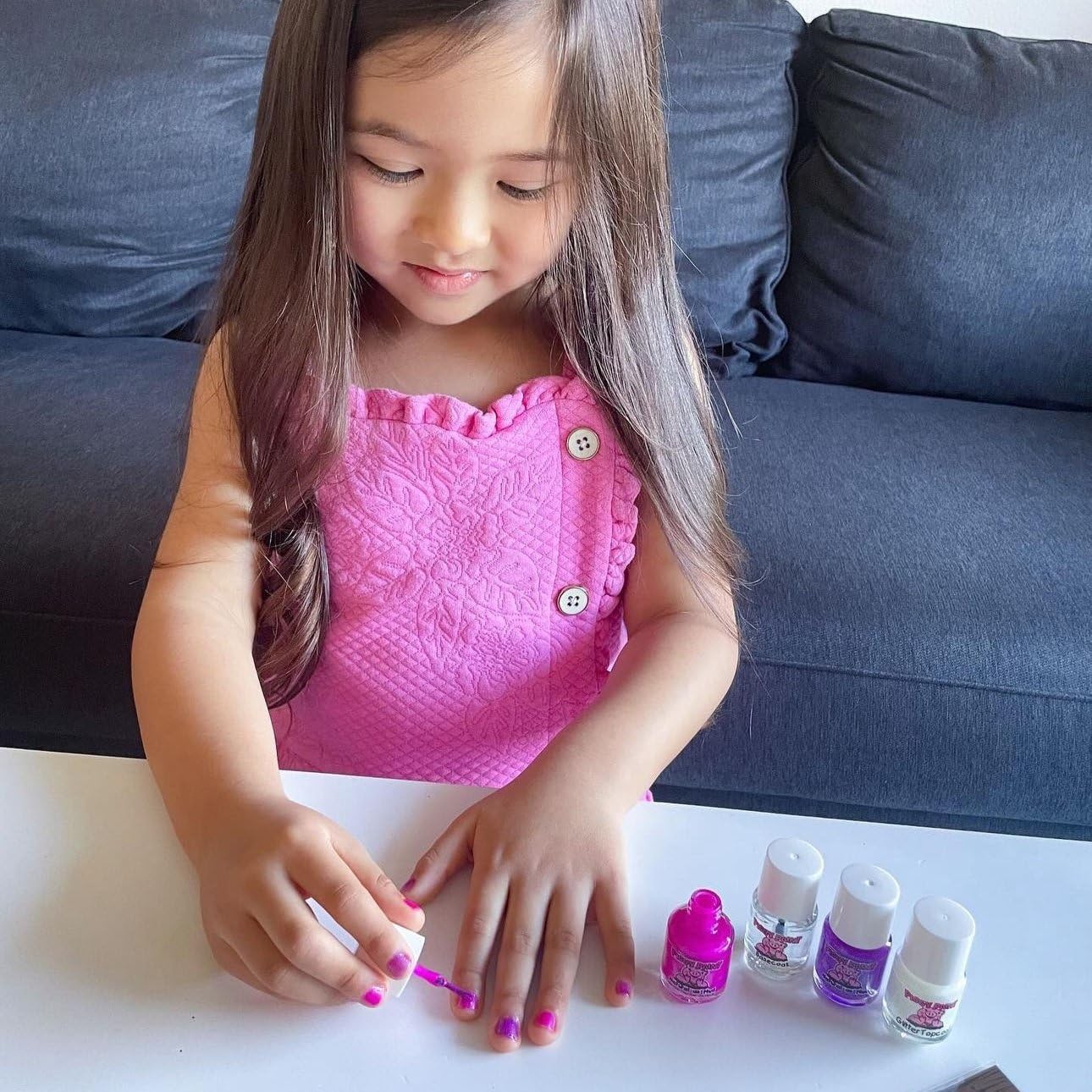 Piggy Paint mini glitter topcoat bottle adds extra sparkle