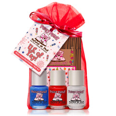Piggy Paint patriotic bottle set for 4th of July looks festive and kid-safe.
