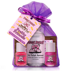 Piggy Paint Pretty Princess set with two mini polishes for safe, kid-friendly nail coloring