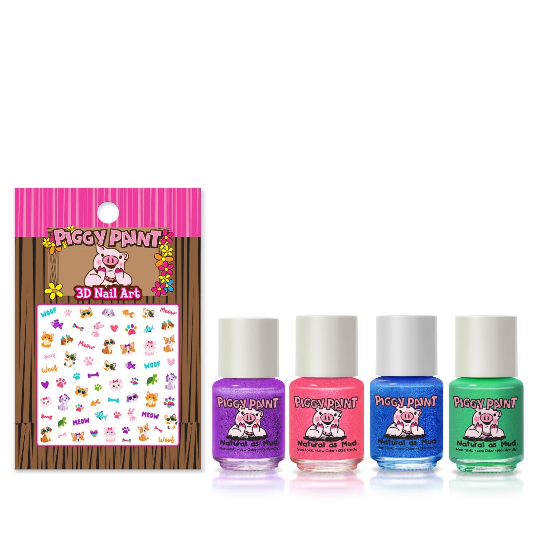 Piggy Paint PURRfect Paws nail art stickers for playful nails