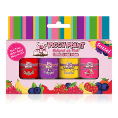 Piggy Paint scented 4-pack box showing colorful, kid-friendly polish set.