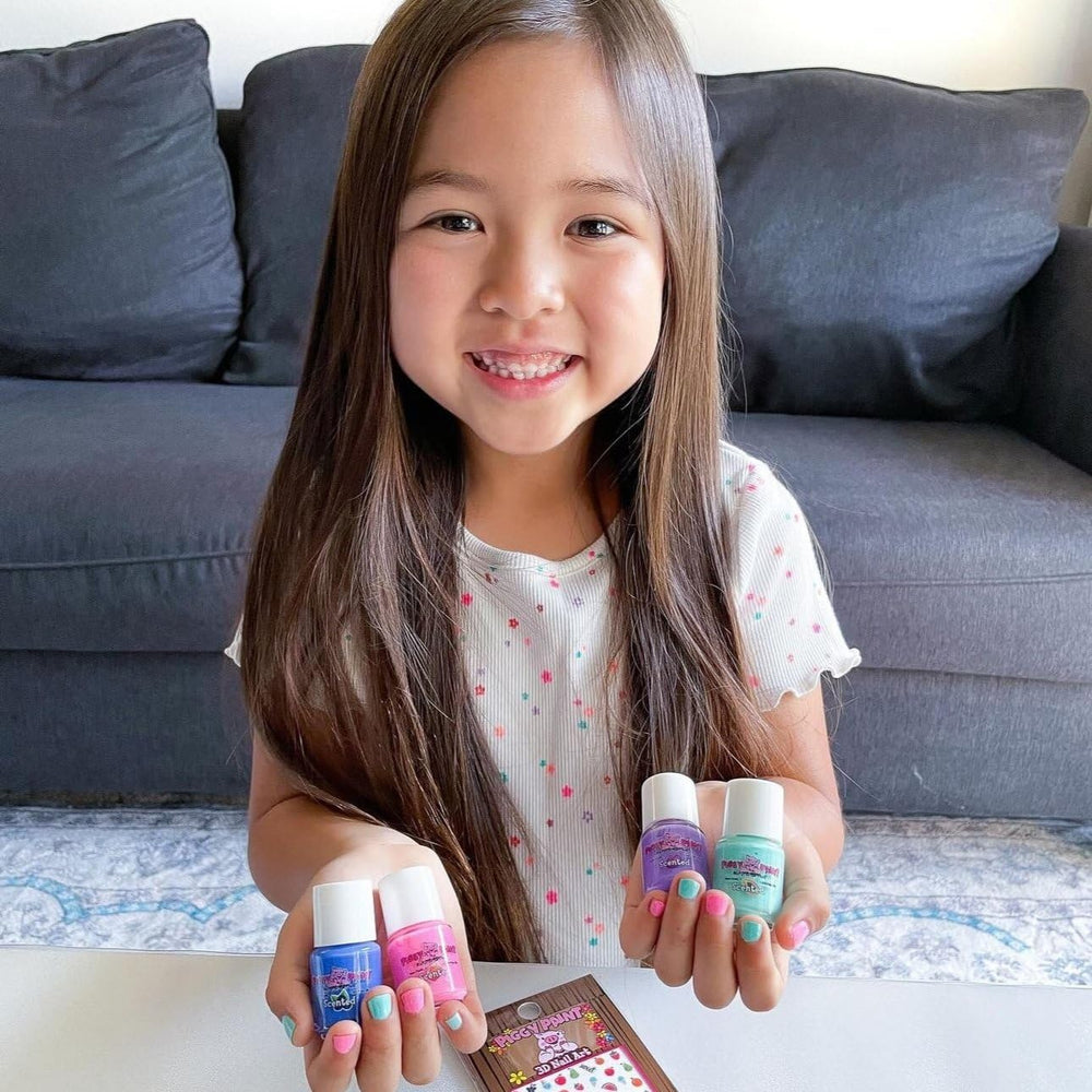 Piggy Paint Scented Fruit Fairy color swatches show vibrant options