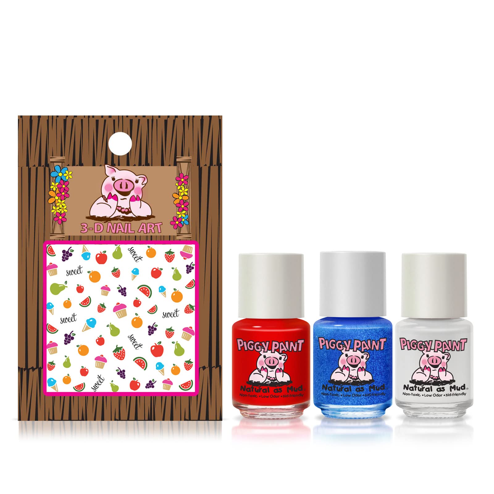 Piggy Paint water-based formula showcases non-toxic, gentle color for kids.