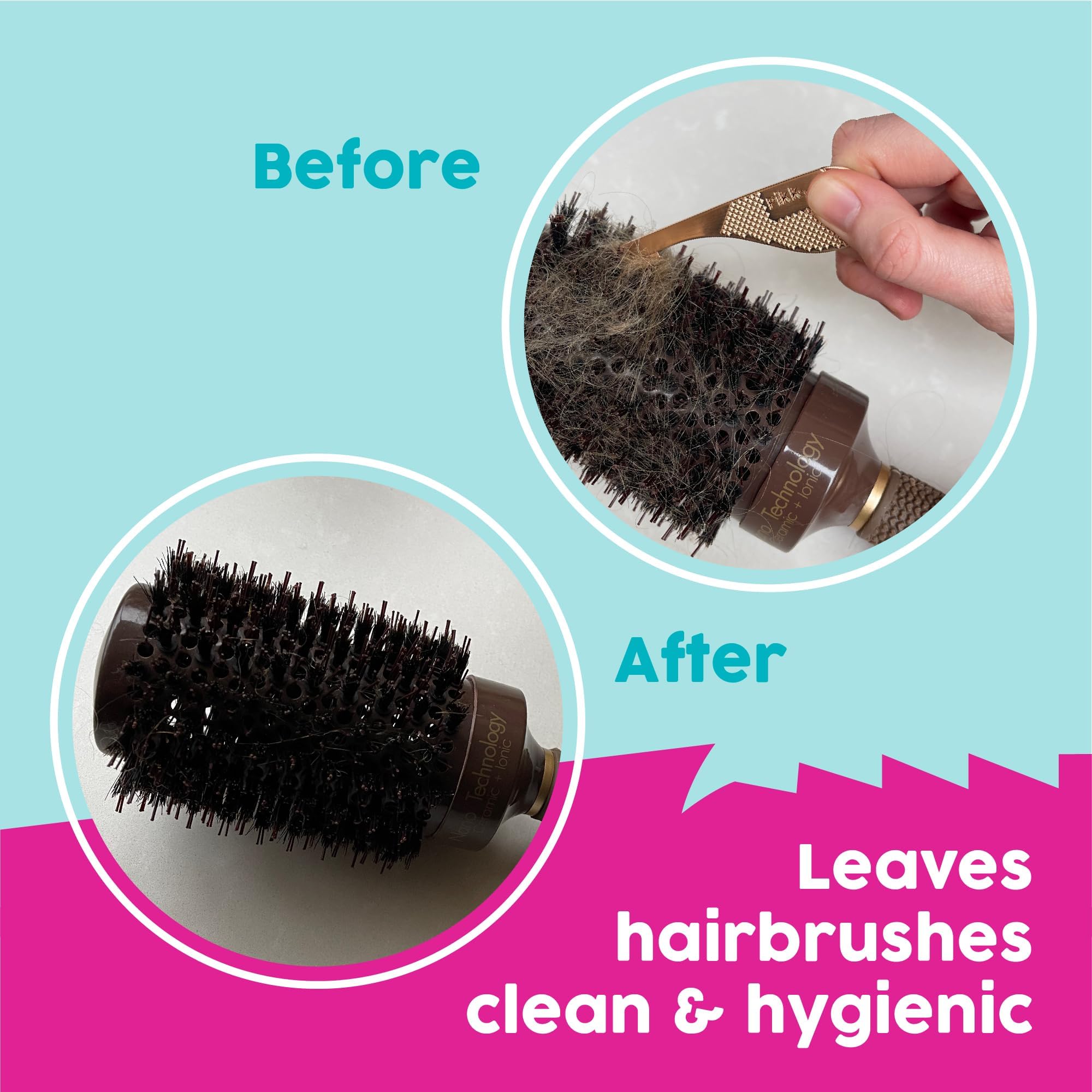 Pikk-it removes hair from vacuum tubes and brushes quickly