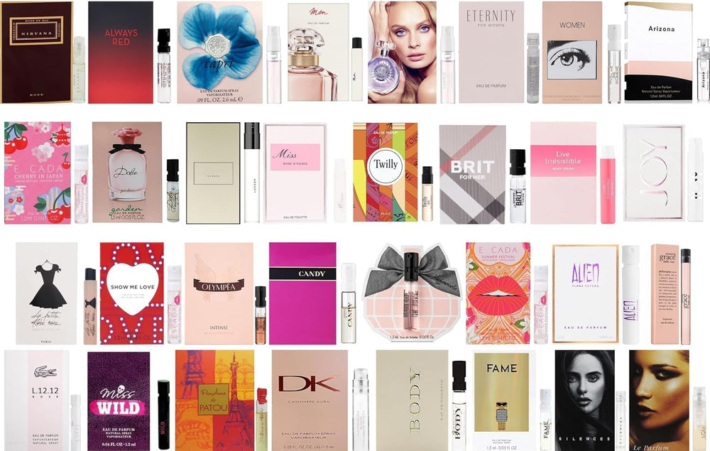 Pilestone women's fragrance samples: 12 vials for trying new scents.